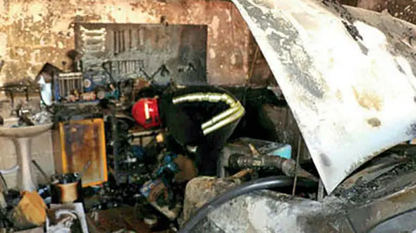 نوجوان تعمیرکار زنده زنده در شعله های آتش سوخت+عکس