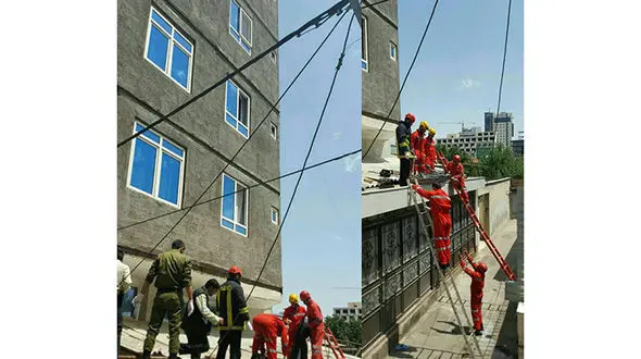 سقوط یک زن از طبقه پنجم یک ساختمان در مشهد+عکس