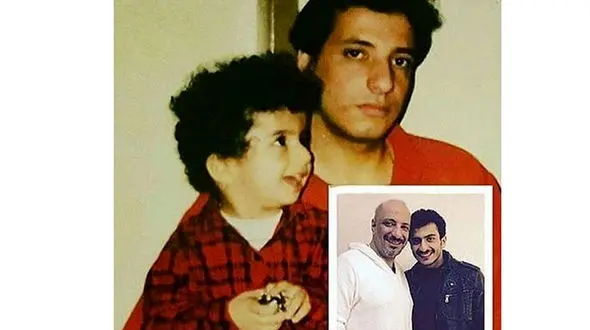عکسی جالب از عمو و برادرزاده بازیگرش +عکس