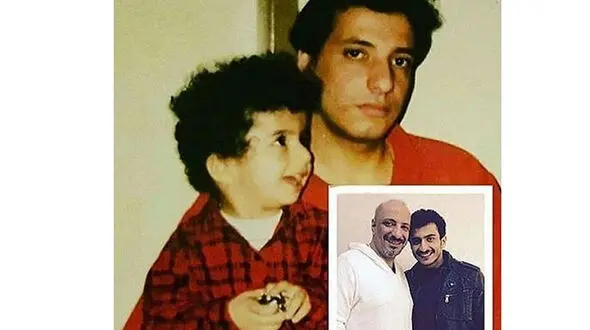 عکسی جالب از عمو و برادرزاده بازیگرش +عکس