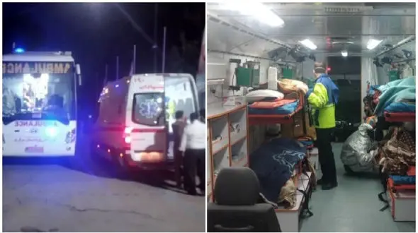 تصادف شاخ به شاخ 2 سواری در خمین + عکس