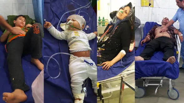 عکس های دلخراش یک خانواده پس از یک سانحه هولناک / نوزاد 4 ماهه ضربه مغزی شد +تصاویر