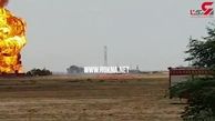 نخستین فیلم از انفجار لوله نفت در خوزستان+فیلم