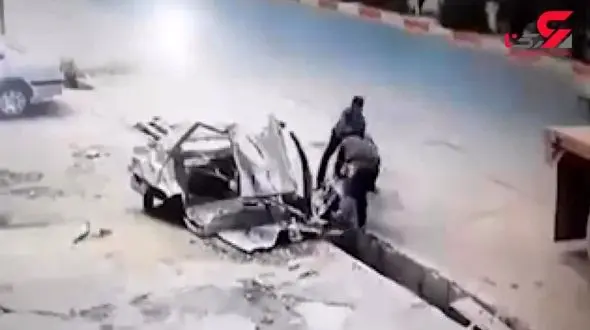 دستگیری موتورسوار کیف قاپ با تریلی + فیلم 