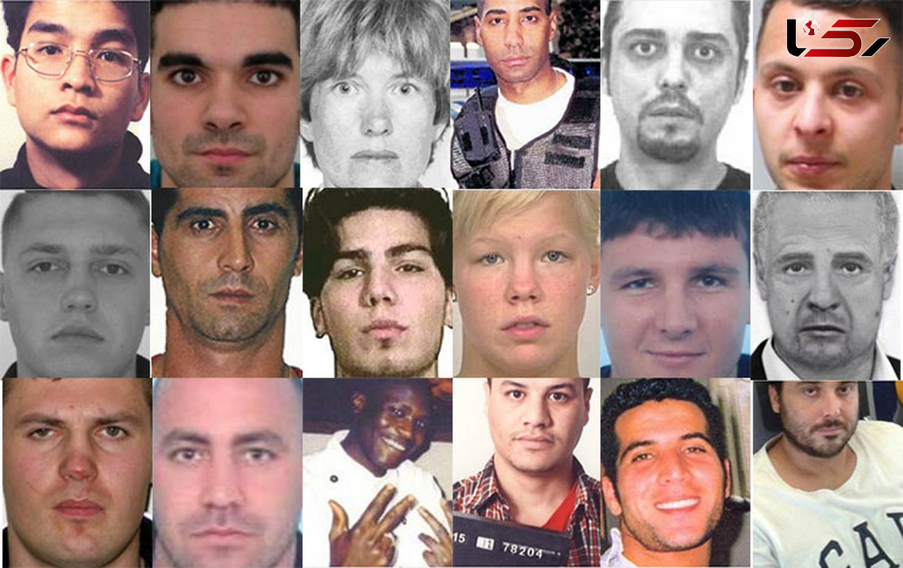 46 زن و مرد خطرناک در لیست اعلان قرمز پلیس اروپا