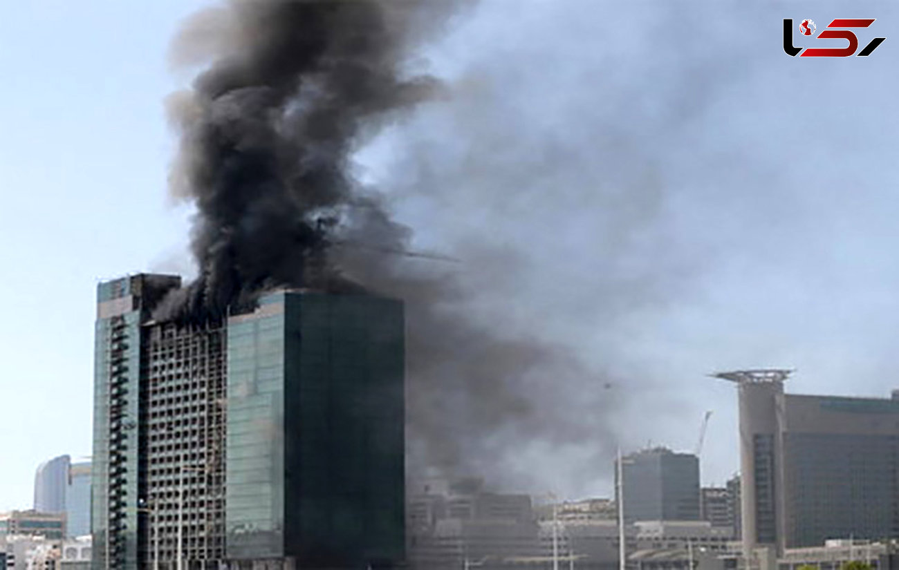 آتش سوزی گسترده دو برج در ابوظبی + عکس