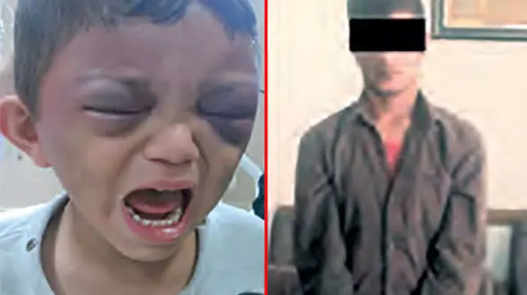 آزارهای وحشیانه «طاها کوچولو» در ارتباط پنهانی و زشت زن شوهر دار با پسر جوان / شوهر این زن در زندان است+عکس کودک و متهم
