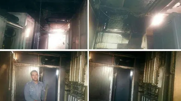 ساختمان مرکزی مخابرات دزفول آتش گرفت