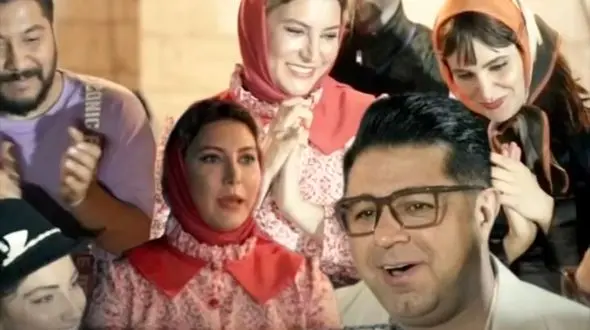 فیلم دورهمی بازیگران در کاخ سعدآباد / فریبا نادری همچنان جلف ! 