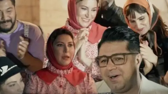 فیلم دورهمی بازیگران در کاخ سعدآباد / فریبا نادری همچنان جلف ! 