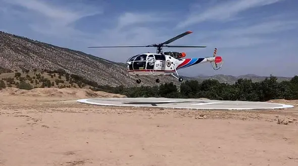 نجات جان زن 44 ساله با انگشت قطع شده توسط بالگرد