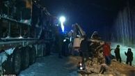 12 کشته در تصادف سیبری + عکس
