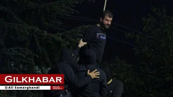 گزارش تصویری / اعدام قاتل شهید پاینده در پارک دانشجوی رشت +فیلم