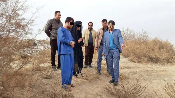 راز جسد سوخته تاجر در مشهد فاش شد؟ / قاتل او یک زن بود! + عکس قاتلان در محل قتل