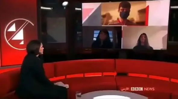 فیلم / لحظه‌ای به یاد ماندنی روی آنتن زنده  بی‌بی‌سی فارسی  / ببنید !