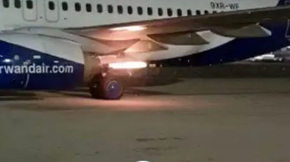 آتش گرفتن یک هواپیمای بوئینگ 737 در فرودگاه تل آویو همزمان با سقوط در تهران+فیلم