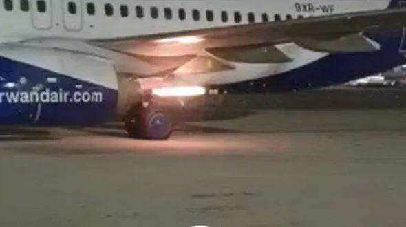 آتش گرفتن یک هواپیمای بوئینگ 737 در فرودگاه تل آویو همزمان با سقوط در تهران+فیلم