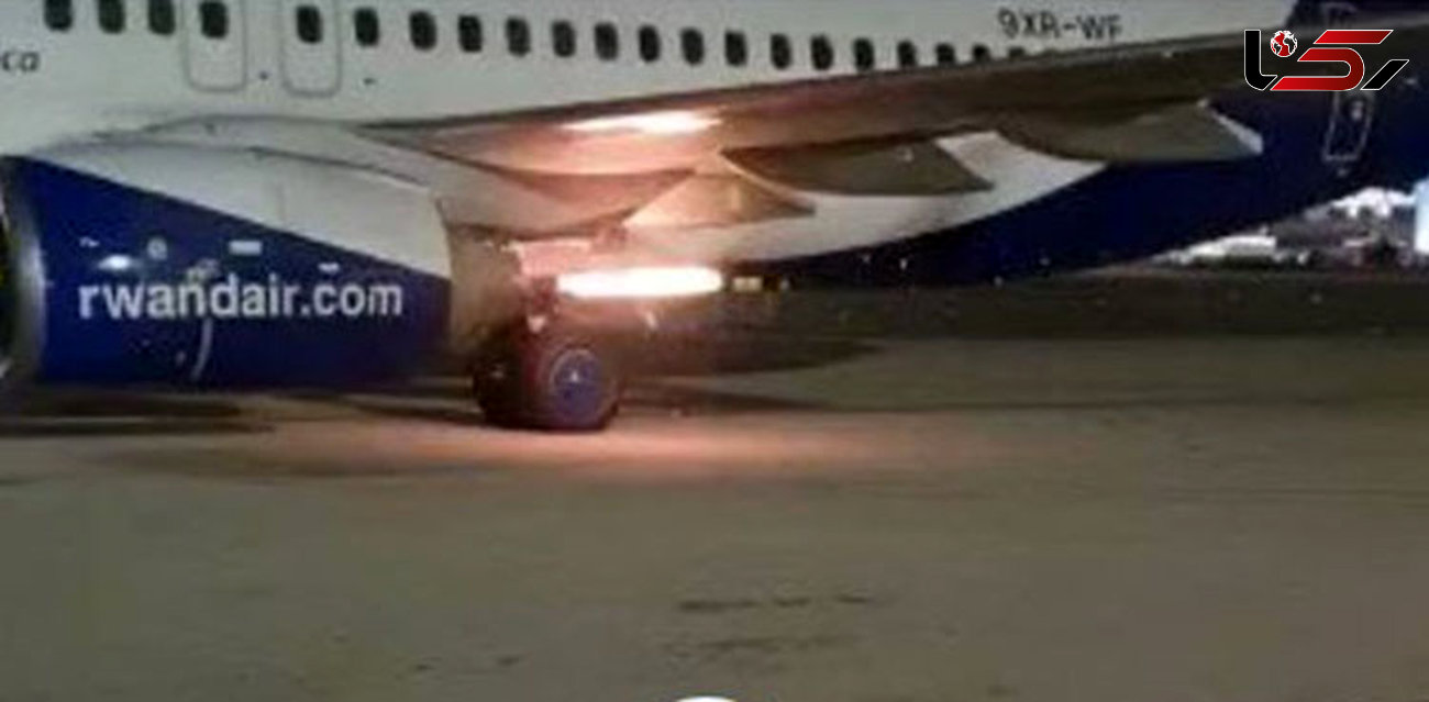 آتش گرفتن یک هواپیمای بوئینگ 737 در فرودگاه تل آویو همزمان با سقوط در تهران+فیلم