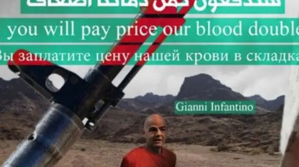 پس از مسی و رونالدو ؛ داعش رئیس فیفا را هم تهدید کرد + عکس 