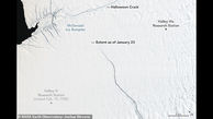جداشدن یخ ۱۷۰۰ کیلومترمربعی از قطب جنوب+عکس