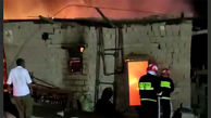 فیلم آتش سوزی انباری خانه ای در روستای اوچ تپه 