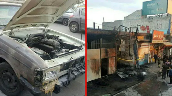 آتش سوزی مهیب در تبریز+ عکس