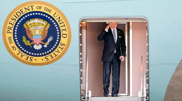 هواپیمای بایدن در تل‌آویو به زمین نشست