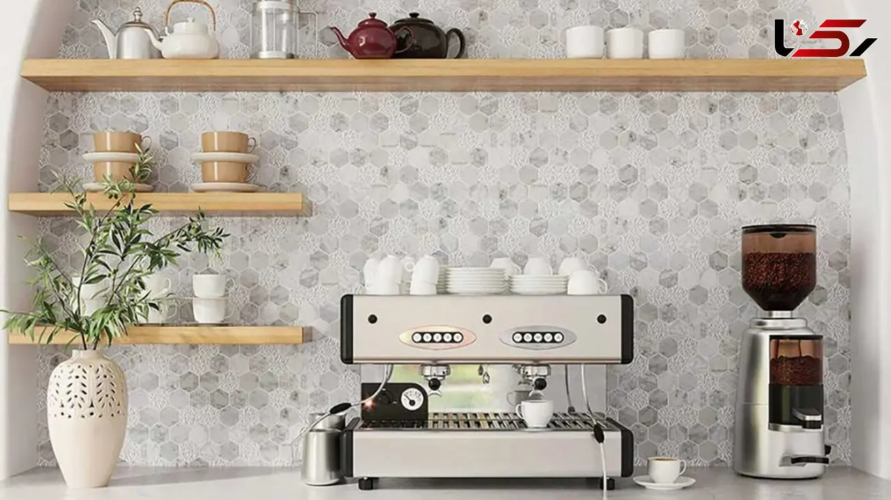 طراحی و چیدمان یک کافی بار خانگی شیک و ساده