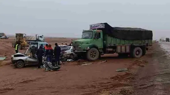 تصادف مرگبار کامیون در جاده فردوس