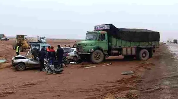 تصادف مرگبار کامیون در جاده فردوس