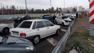 فیلم له شدن خودروها در تصادف زنجیره‌ای اصفهان / علت حادثه چه بود؟
