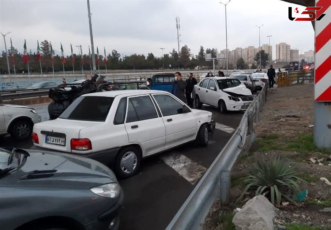 ۱۷ نفر در تصادف زنجیره ای جاده تربت حیدریه به مشهد مصدوم شدند