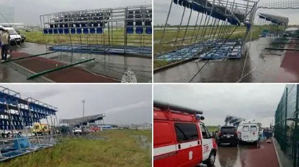 ریزش مرگبار سکو ورزشگاه در مسابقه فوتبال +  آمار کشته و مصدومان حادثه