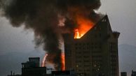 فیلم و گزارش تصویری از یک برج در آتش / تصاویر