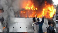 جزئیات حریق اتوبوس ولوو با 40 مسافر که جان سالم به در بردند