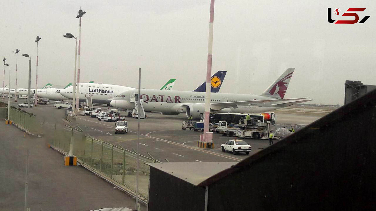 فرود اضطراری هواپیمای قطر در فرودگاه امام + عکس 