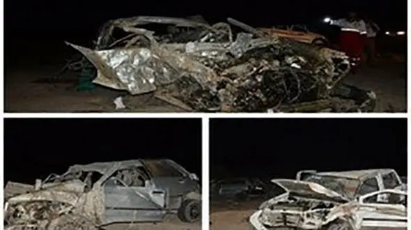 9 کشته و مصدوم برخورد مرگبار پراید و وانت وینگل+عکس