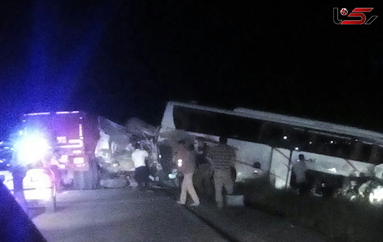 یک کشته و ۲۳مصدوم در تصادف اتوبوس با کامیون