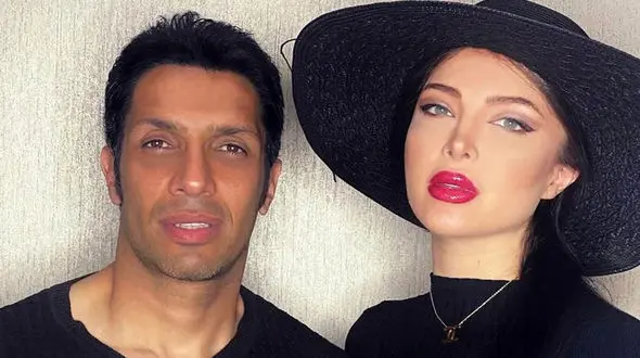 سپهر حیدری و همسرش در حرم امام رضا 