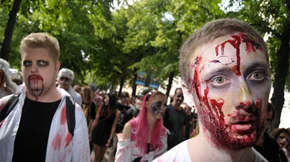 مراسم ترس آور زامبی در سوئد