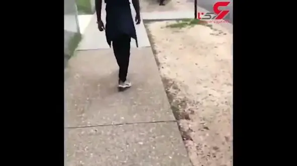 فرار دیدنی یک آکروبات باز از دست پلیس + فیلم