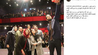 سلفی جالب بازیگران با قدبلندترین والیبالیست ایران