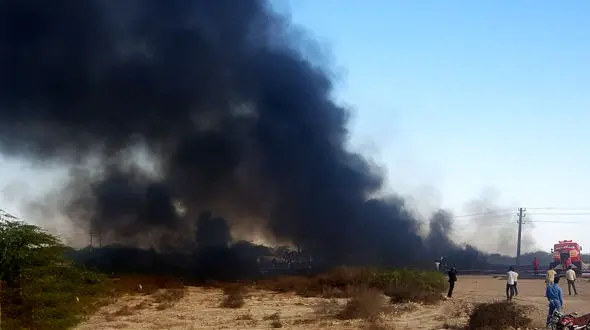 زنده سوختن مرد مینابی بامداد امروز