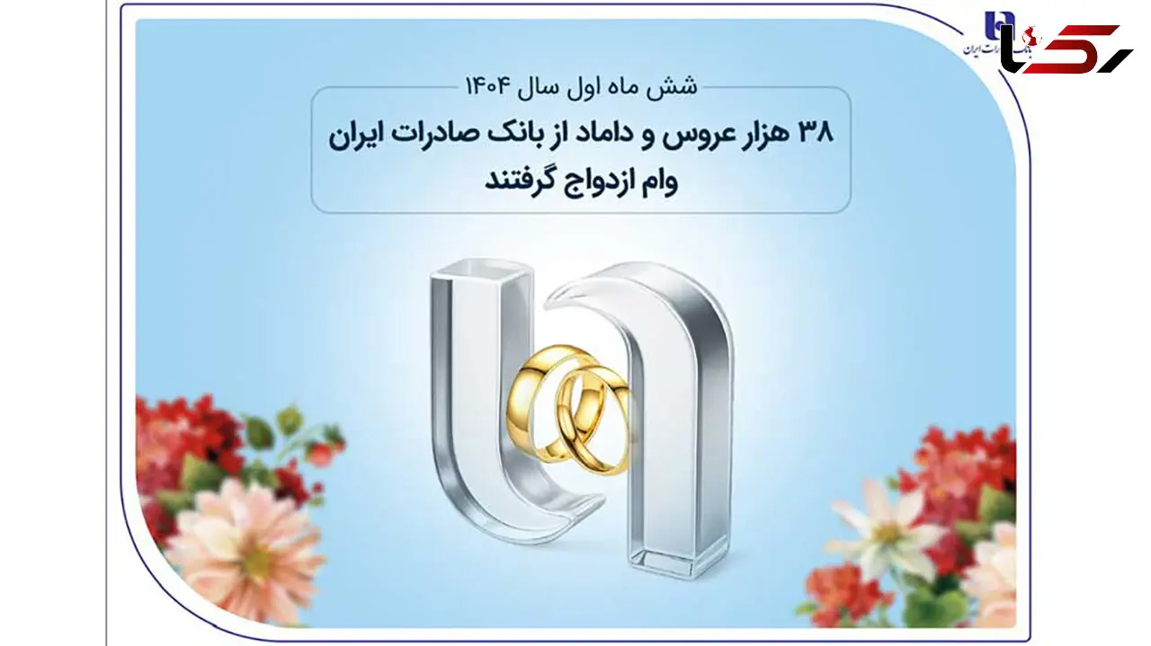 38 هزار عروس و داماد از بانک صادرات ایران وام ازدواج گرفتند