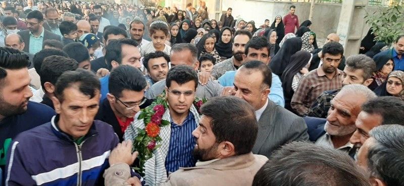 گزارش تصویری استقبال از زائر گمشده امیرمحمد نوچمنی زائر اربعین حسینی در زادگاهش 