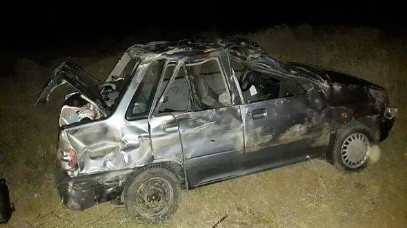 سقوط پراید به دره در سبزوار 