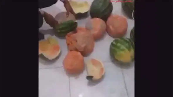 فیلم لحظه کشف تریاک در هندوانه / در نیشابور رخ داد
