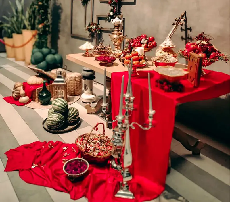 عکس سفره شب یلدا قدیمی
