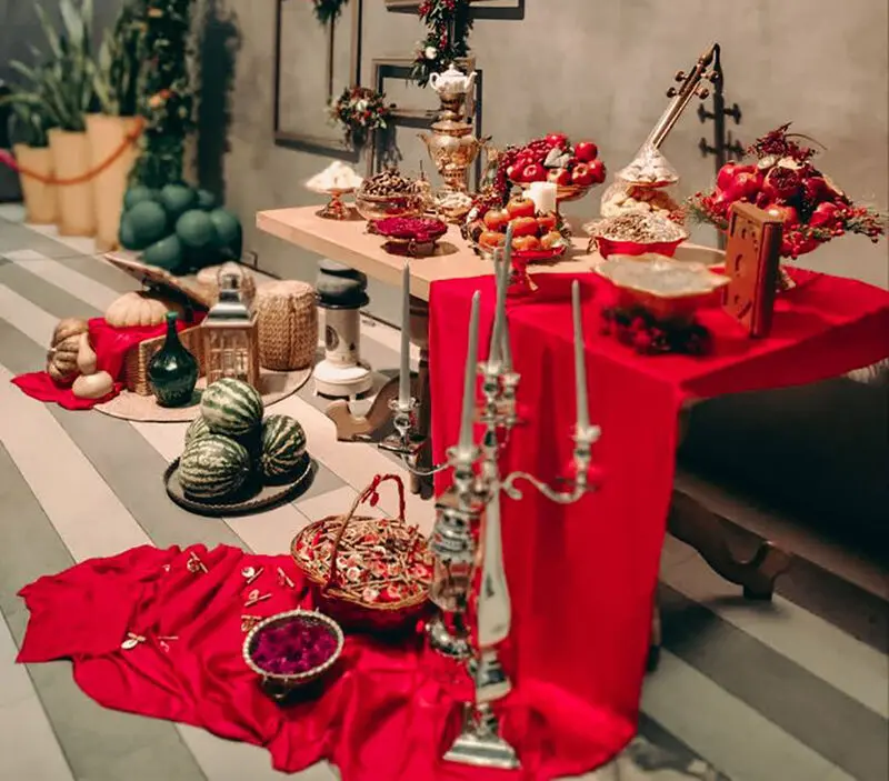 عکس سفره شب یلدا قدیمی