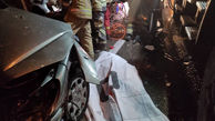 فیلم و عکس های دلخراش تصادف مرگبار 14 خودرو در بزرگراه شیخ فضل الله